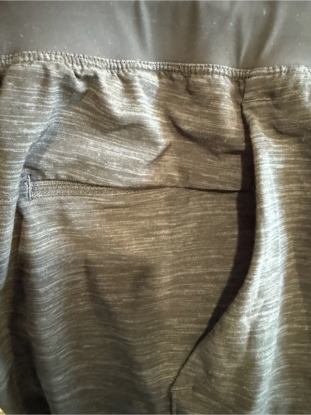 Lululemon Pace Breaker Shorts‎ Gray Space Dye Hidden Zip Pocket L